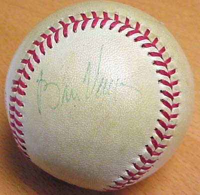 Autographed Baseballs - Bill Veeck Single Signed Baseball