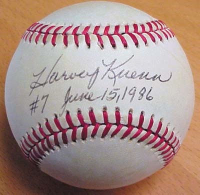 Autographed Baseballs - 1986 Harvey Kuenn Single Signed Baseball