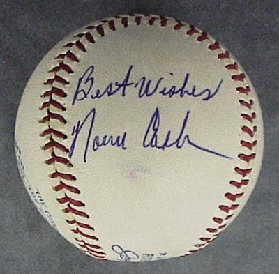Autographed Baseballs - 1960's Norm Cash Single Signed Baseball