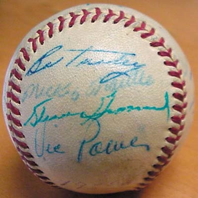 Nellie Fox - Nellie Fox's 1955 American League All-Star Team Signed Baseball