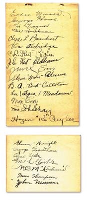 Clemente and Pittsburgh Pirates - 1925 World Champion Pittsburgh Pirates Signed Scorebook