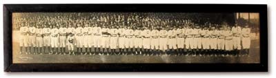 Baseball Photographs - Cleveland Indians Team Panorama with Shoeless Joe Jackson