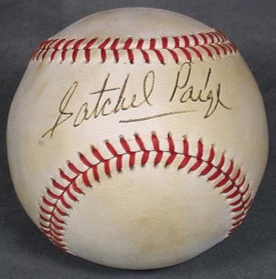 Baseball Memorabilia - Satchell Paige Single Signed Baseball