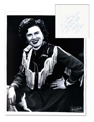 Sports Autographs - Patsy Cline Signed Photograph