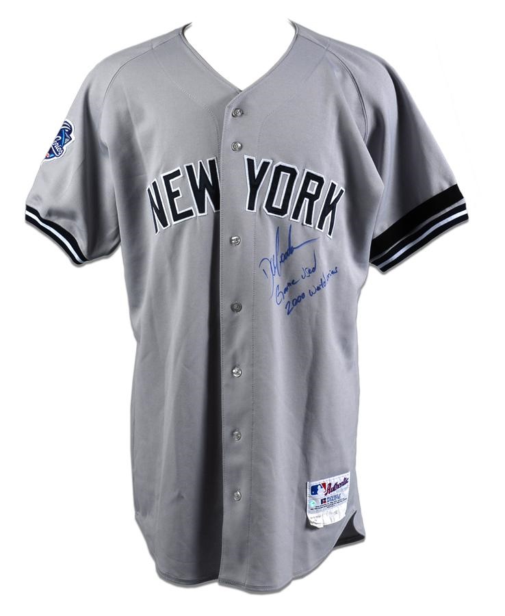 - 2000 Dwight Gooden Autographed World Series Jersey LOA