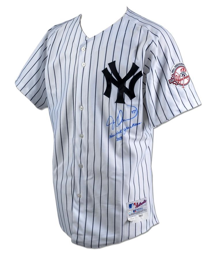 - 2003 Jesse Orosco Autographed New York Yankees Game Used Jersey