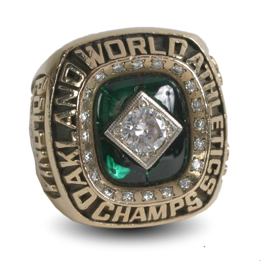 Baseball Rings, Trophies, Awards and Jewel - 1989 Luis Polonia Oakland A's World Championship Ring