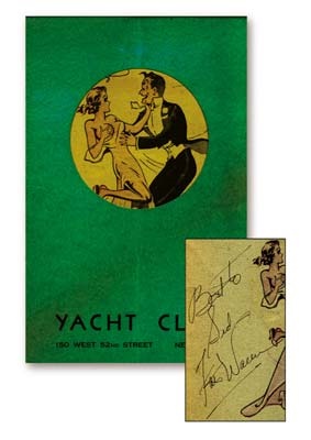 Sports Autographs - 1930's "Fats" Waller Signed Menu (10x13")