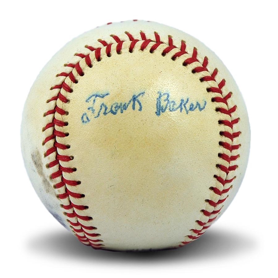 - Frank "Homerun" Baker Single Signed Baseball