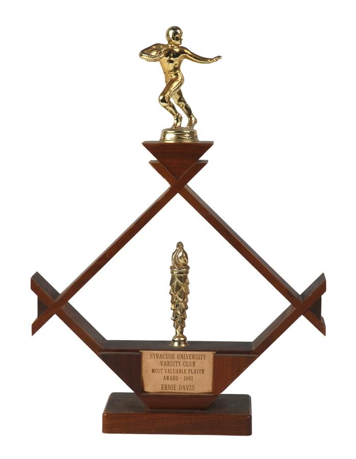 Ernie Davis - Ernie Davis 1961 Syracuse University Varsity Club Most Valuable Player Award