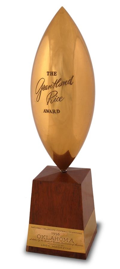 - 1956 Oklahoma National Football Championship Trophy Presented to Bud Wilkinson