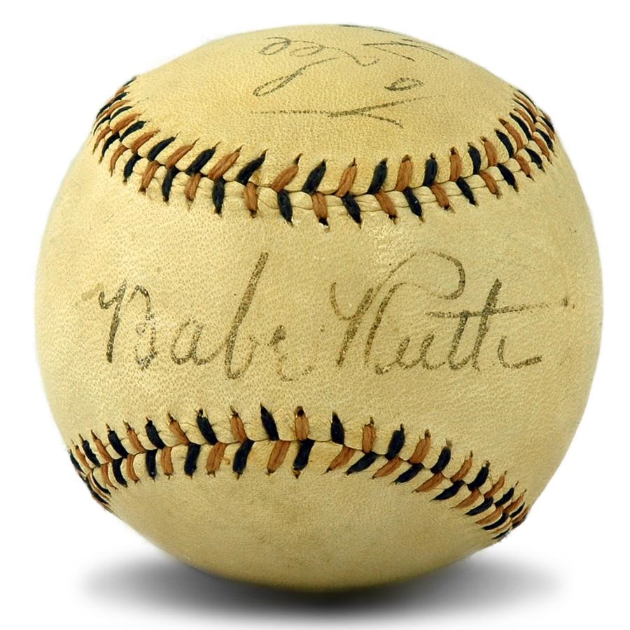 - 1923 "Murderers' Row" Signed Baseball with Babe Ruth