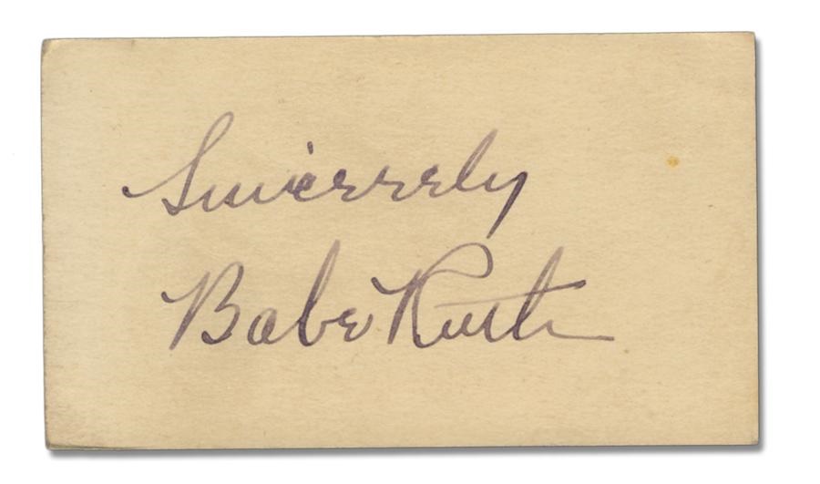 - Babe Ruth Signed Cut