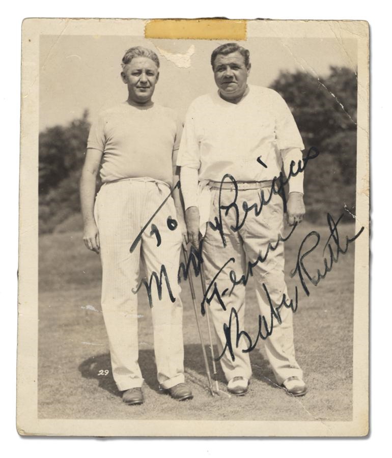 Ruth and Gehrig - Babe Ruth Signed Photo