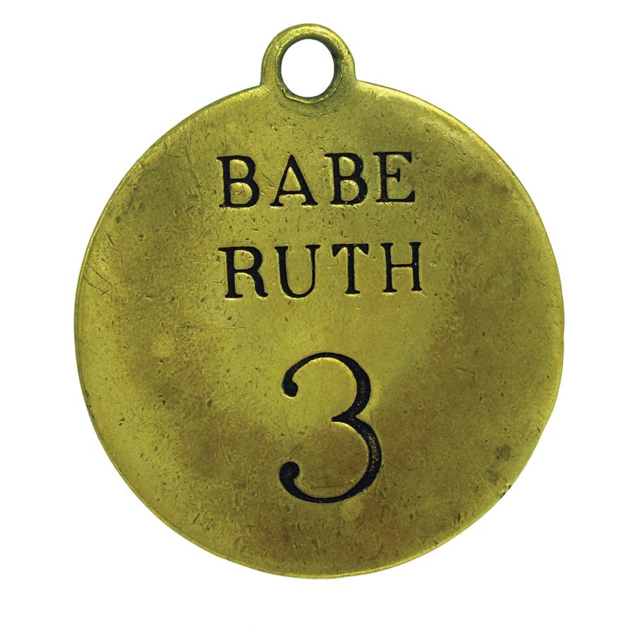 Ruth and Gehrig - Babe Ruth Locker Tag