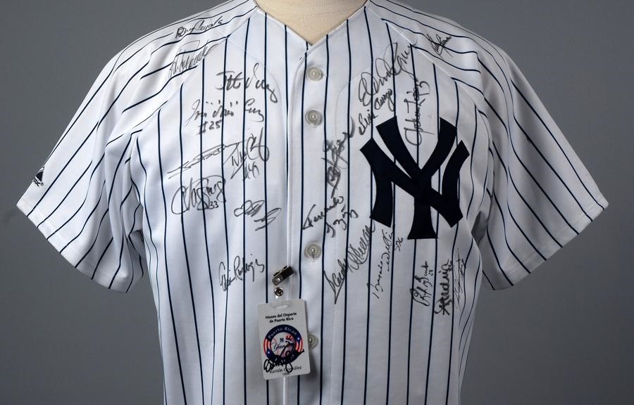 NY Yankees, Giants & Mets - New York Yankees Pinstripe Signed by the Great Puerto Rican Yankee Players