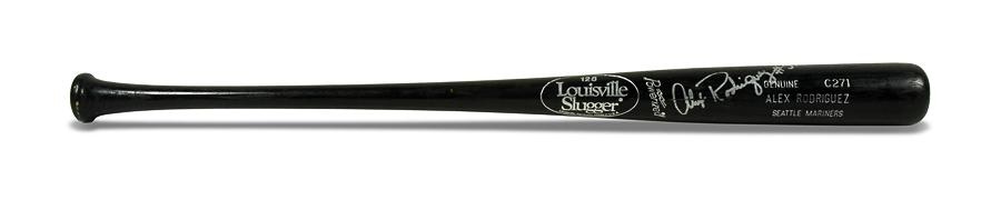 NY Yankees, Giants & Mets - Alex Rodriguez Rookie Signed Game Bat