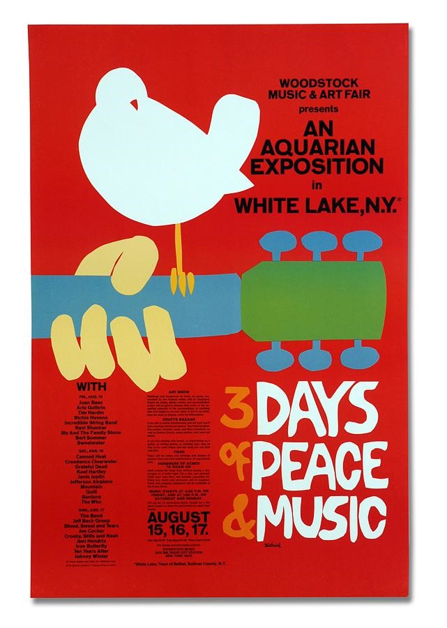 Rock And Pop Culture - Original Woodstock Poster