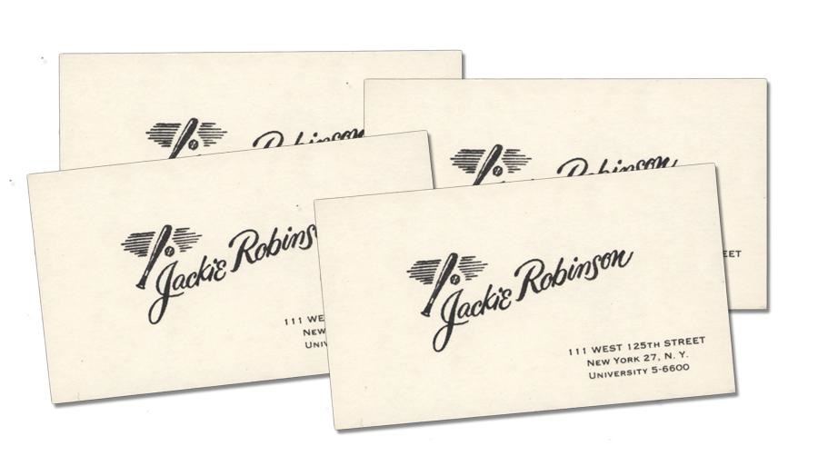 Baseball Memorabilia - Find of Jackie Robinson Business Cards (400+)