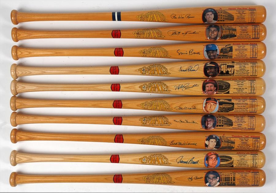 - Hall of Fame Cooperstown Collection Signed Bats (10)