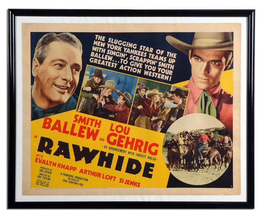 Rawhide Movie Poster with Lou Gehrig