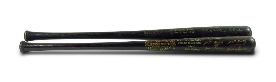 - 1941 New York Yankee Bat and 1942 National League All Star Bat