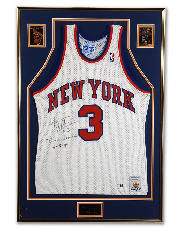 - 1989 John Starks Signed Game Used Jersey