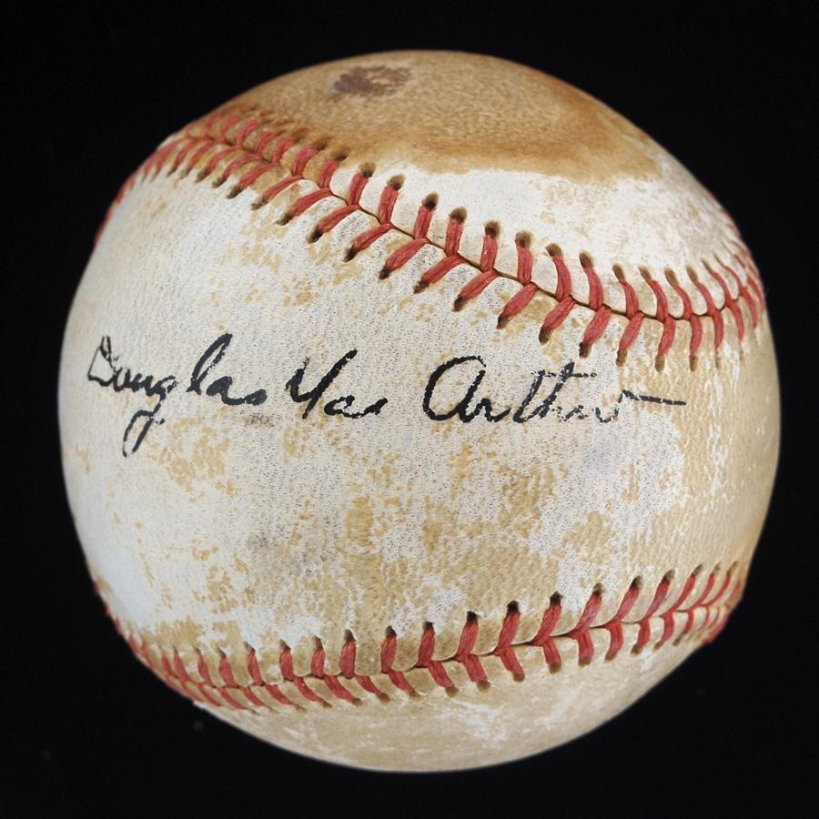 Rock And Pop Culture - Douglas MacArthur Single Signed Baseball
