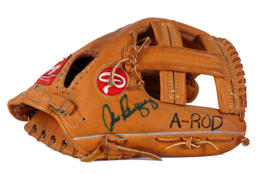 - 1998 Alex Rodriguez Autographed Game Used Glove