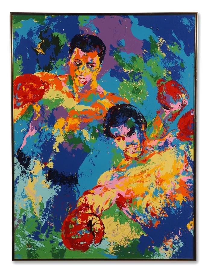 Jim Jacobs Collection - 1974 Muhammad Ali vs. George Foreman Serigraph by LeRoy Neiman