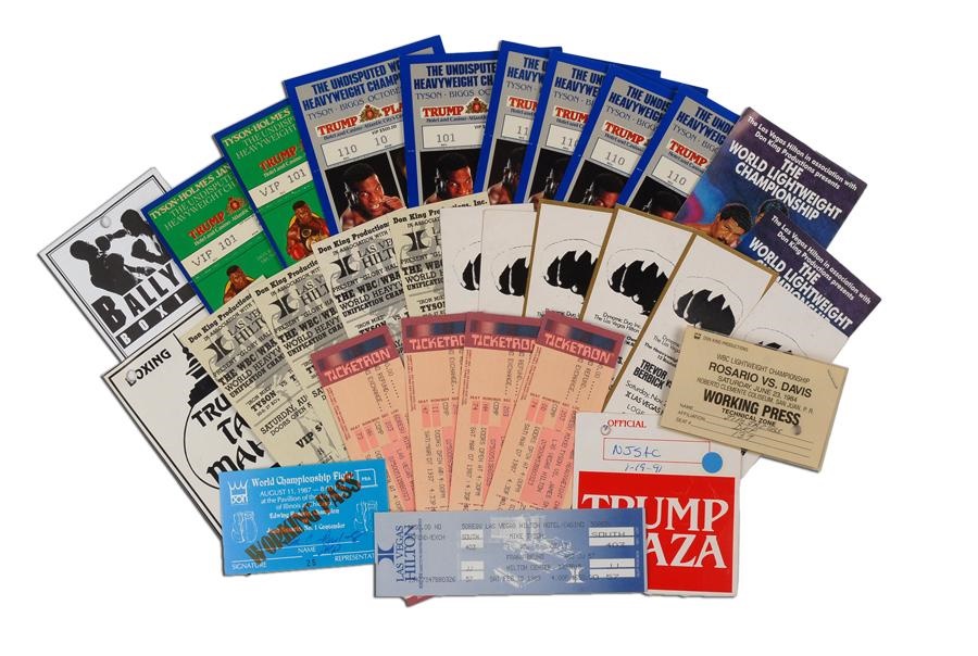 Jim Jacobs Collection - Boxing Ticket Collection of 31 Including Mike Tyson
