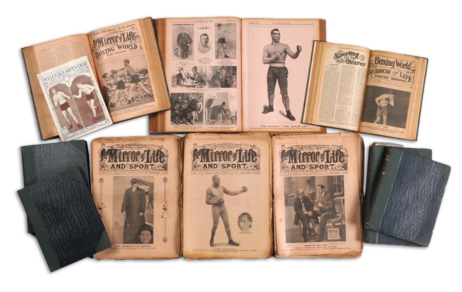 Jim Jacobs Collection - "The Mirror of Life" and Boxing World Bound Volumes and Loose Issues