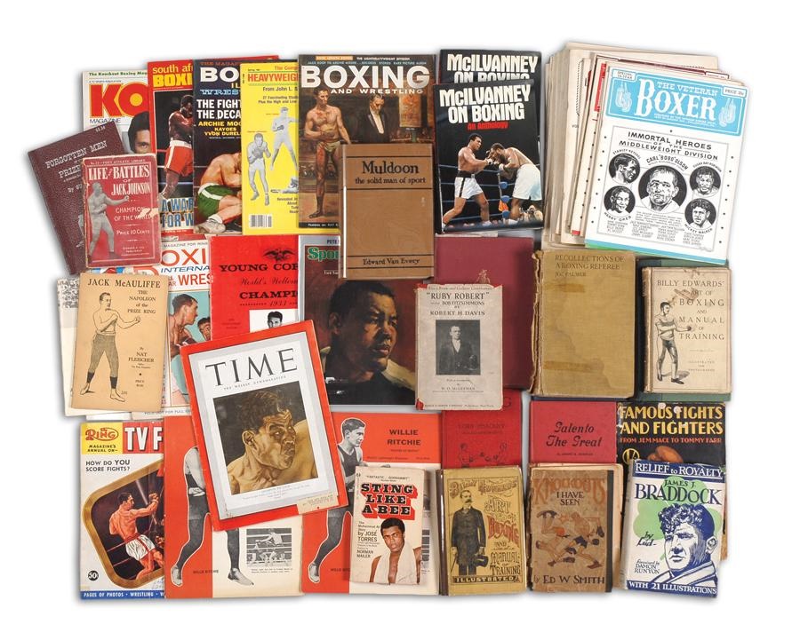 - Large Collection of Boxing Books and Magazines