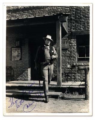 John Wayne Rio Bravo Signed Photo