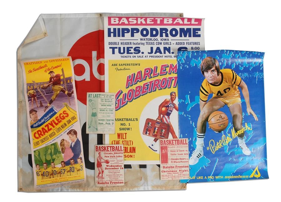 - Large Collection of Basketball Posters, Broadsides, and More Including Wilt Chamberlain (Globetrotters)