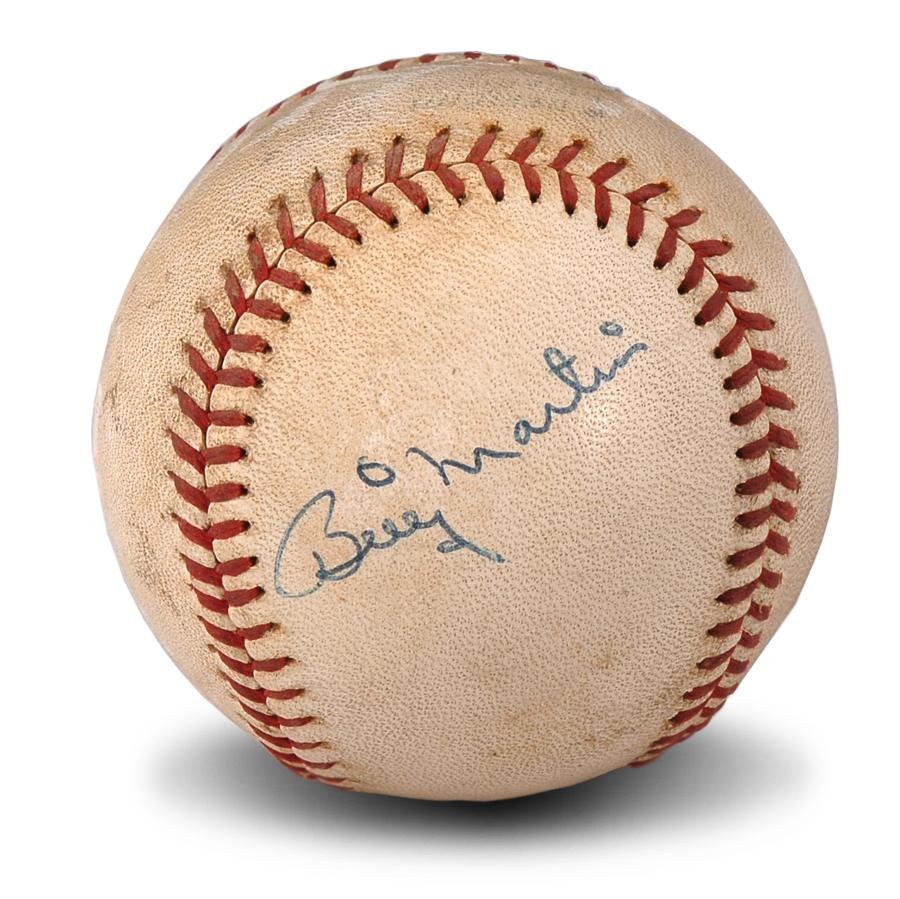 NY Yankees, Giants & Mets - Billy Martin Vintage Signed Cronin Baseball
