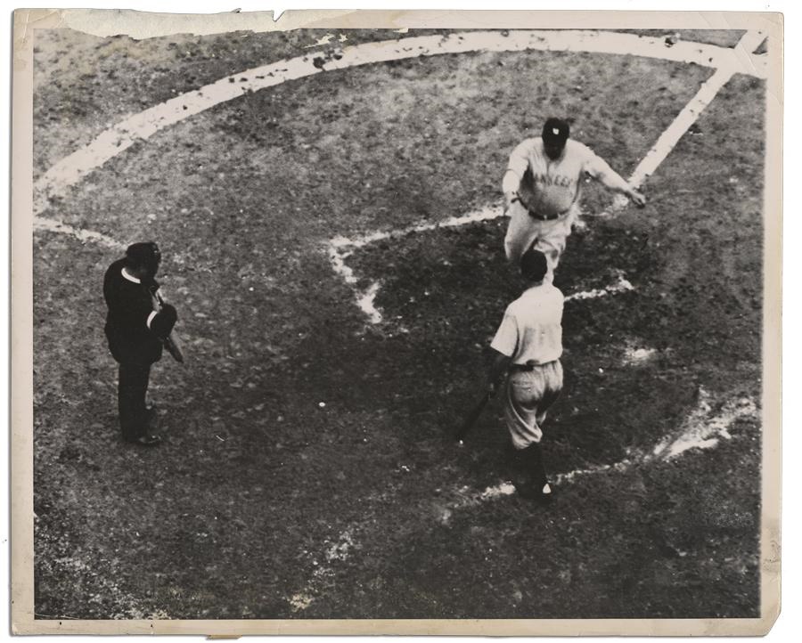 Babe Ruth Scoring on Third Home Run