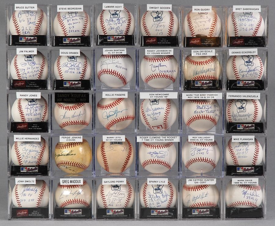 - 57 Cy Young Award Winner (and others) Single-Signed Baseballs
