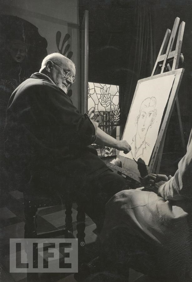 The Arts - Henri Matisse At His Easel by Gjon Mili (1904 - 1984)