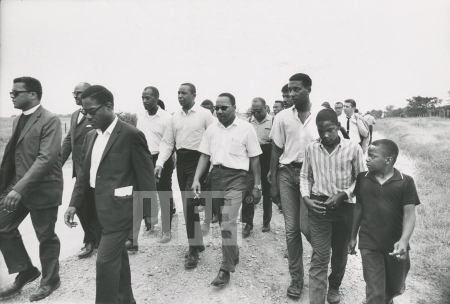 U.S. History - Dr. Martin Luther King, Jr. Walks With Fellow Civil Rights Leaders by Lynn Pelham