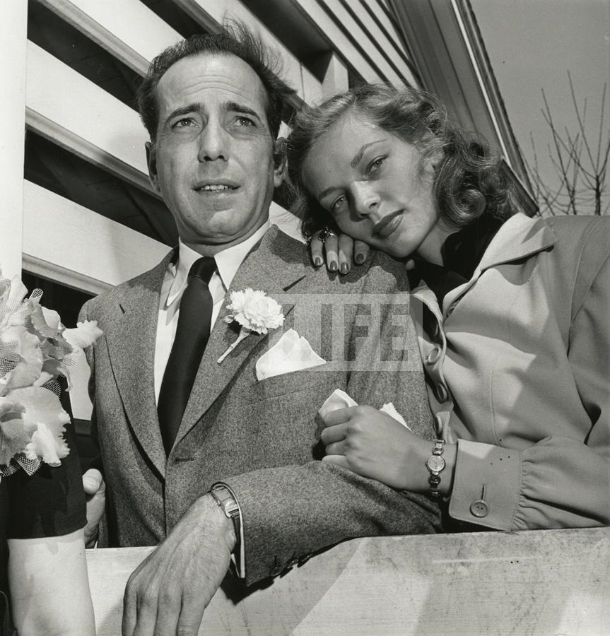 - Humphrey Bogart and Loren Bacall On Their Wedding Date by Ed Clark (1912 - 2000)