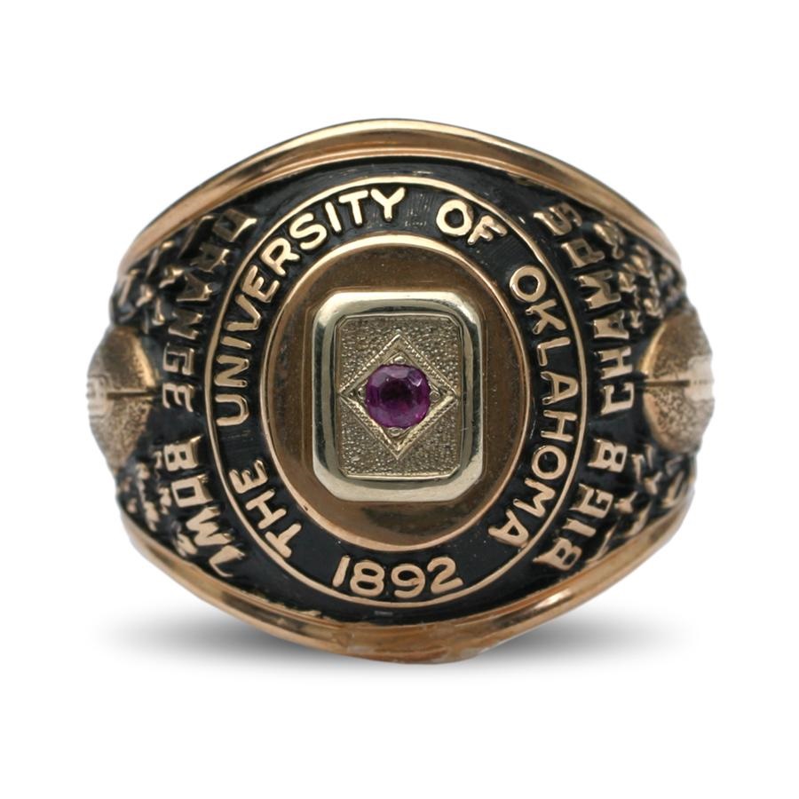 - 1959 Oklahoma Sooners Big 8 Champs Ring & Orange Bowl Program