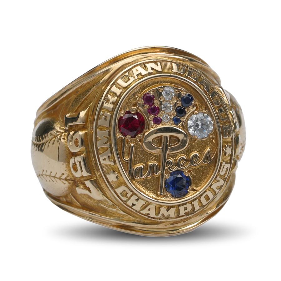 Baseball Rings, Trophies, Awards and Jewel - 1957 New York Yankee American League Championship Ring