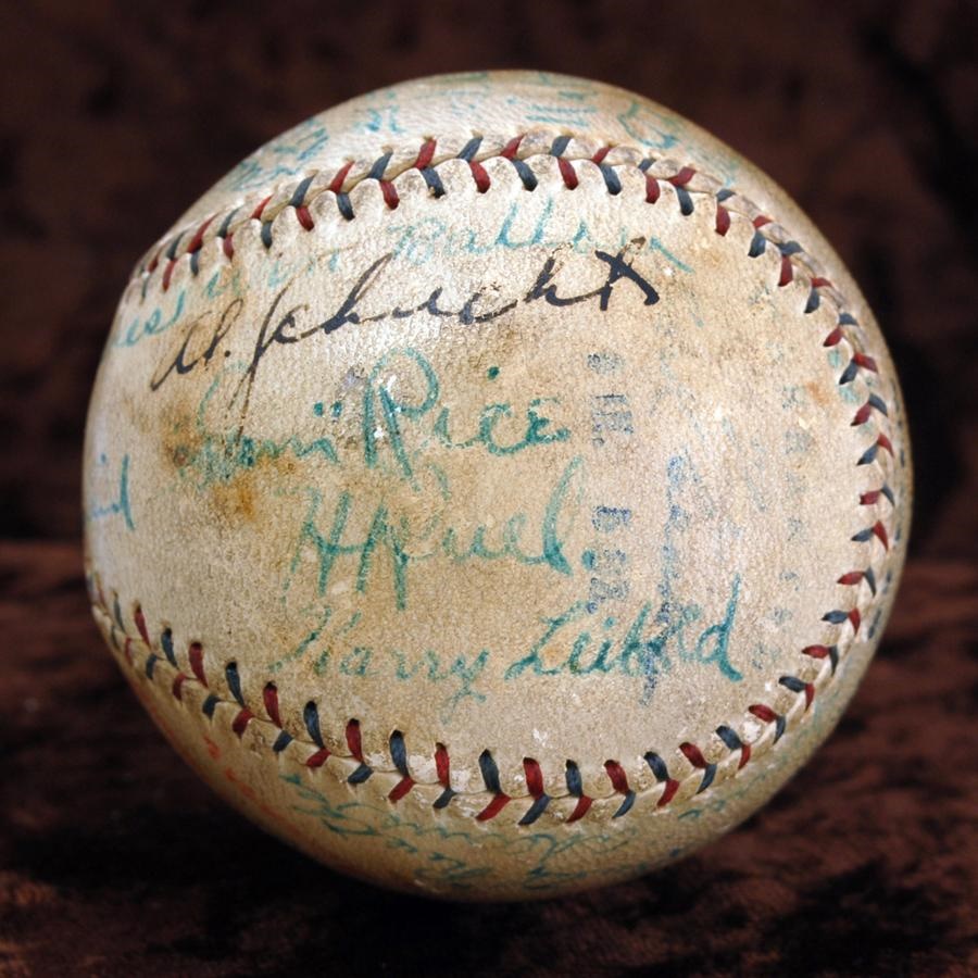 - 1925 Washington Senators World Series Team-Signed Baseball (Walter Johnson)