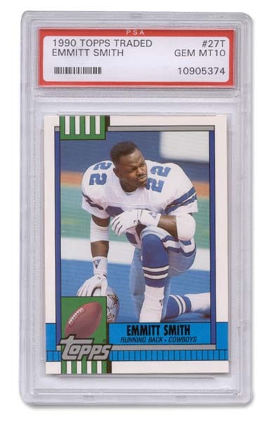 Sports Cards - (10) 1990 Topps Traded Emmitt Smith PSA 10 Rookies