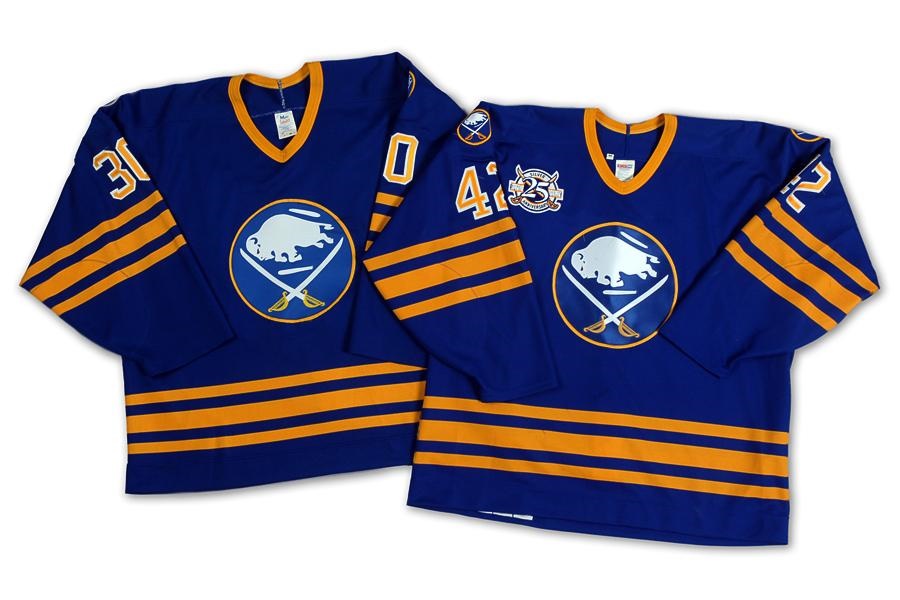 1990-91 Clint Malarchuk & 1994-95 Richard Smehlik Buffalo Sabres Game Worn Jerseys (2)