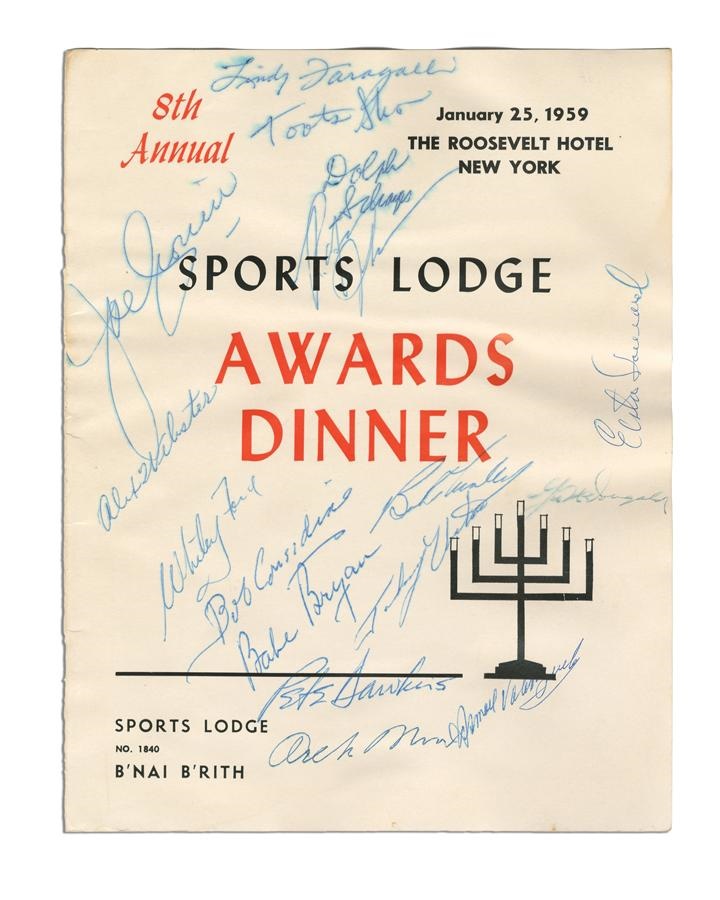 The Yankee Fan Collection - All Sports Signed Dinner Program Covers (3)