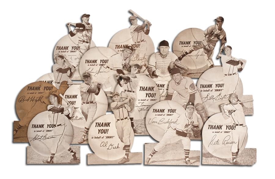 1949 Jimmy Fund Boston Braves Die-cuts