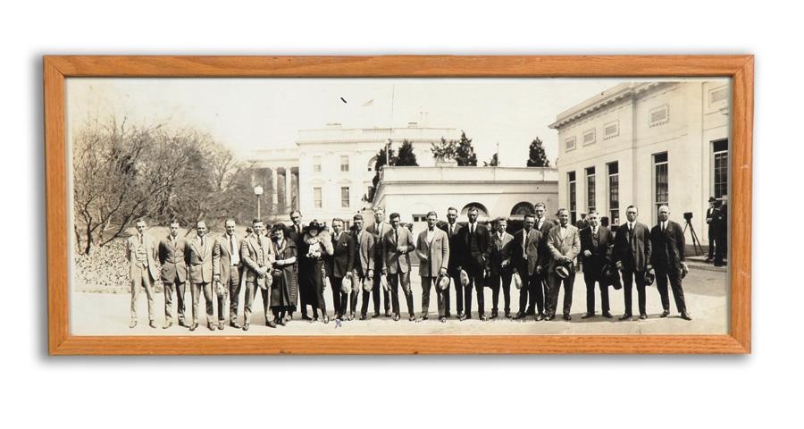 Rare 1922 Boston Braves at the White House Panorama