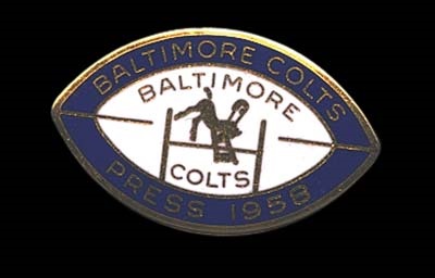 Football - 1958 Baltimore Colts Press Pin